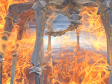 trudging through fire